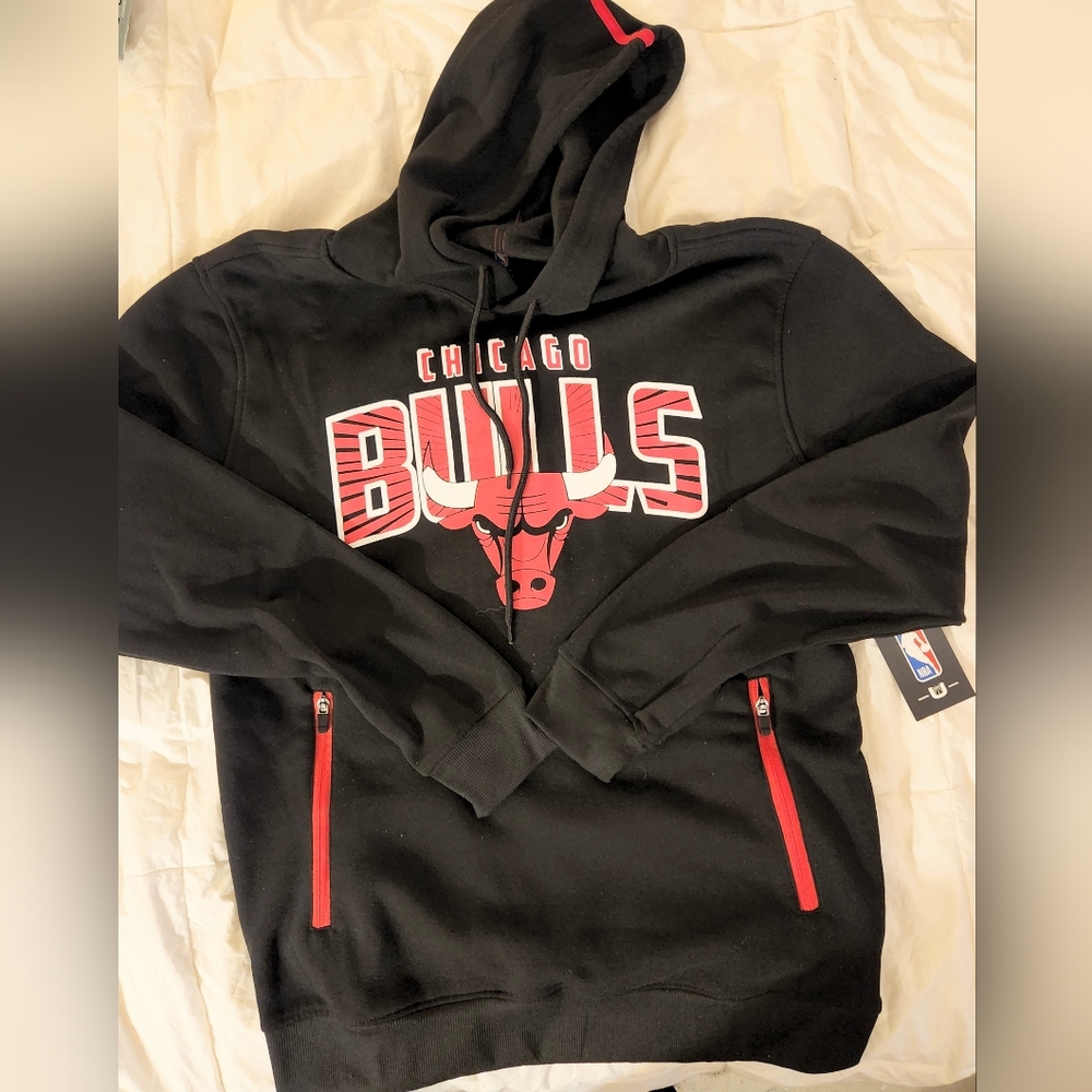 New Era sweatshirt hoody NBA Chicago Bulls black